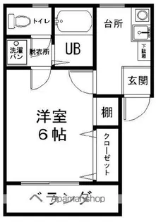ウエダハイツⅠ【2階】の間取り
