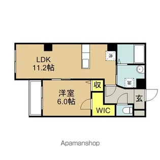 フラップワン高宮【8階】の間取り