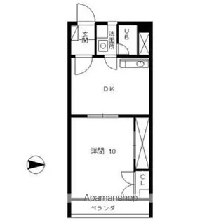1DKの間取り画像