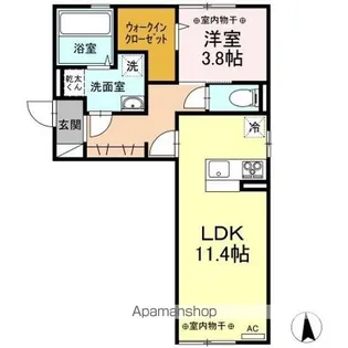 ノーブルスクエア B【2階】の間取り