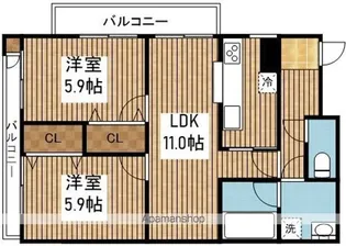 パークプラザ新光【407号室】の間取り