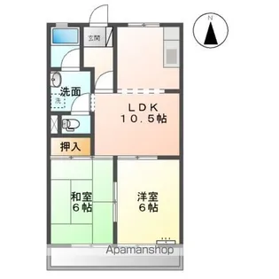 キャッスルハイムやまいわ【1階】の間取り