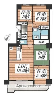 サンシティ新さっぽろ参番館【804号室】の間取り