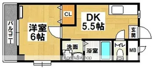 大阪府大阪市住吉区我孫子5丁目【マンション】の間取り