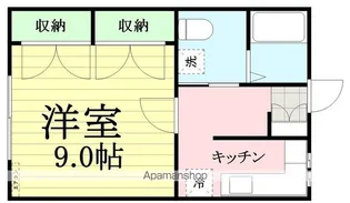 コーポ木ノ下【205号室】の間取り