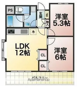 ダイアパレス野間【10階】の間取り