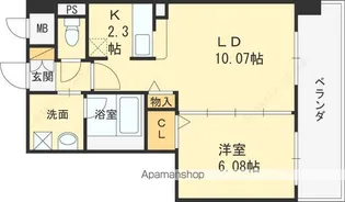 フラットライム【3階】の間取り