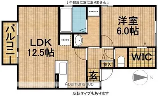 リビングタウンヴェルードC【203号室】の間取り