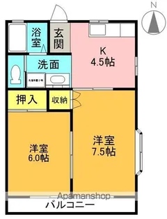 カナール関船【101号室】の間取り