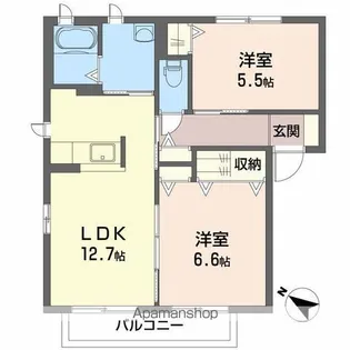 シャーメゾン岩鼻【2階】の間取り
