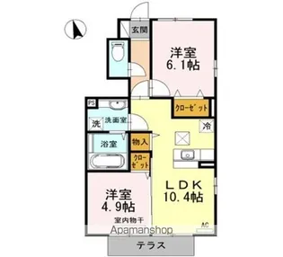 アビテプレミール【1階】の間取り