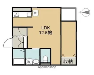 フォンターナB【1階】の間取り