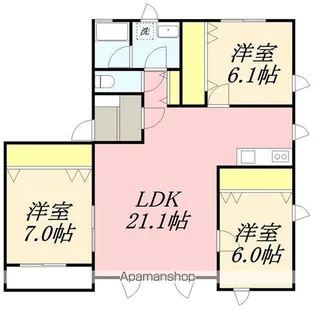 ガレイジオ【3階】の間取り