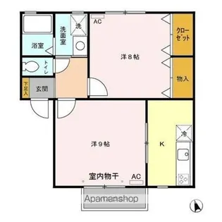 ボーンルリ ABC【2階】の間取り