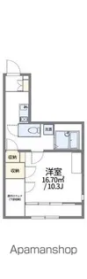 レオパレスレーブⅢ【201号室】の間取り