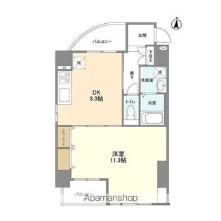 CASSIA錦糸町SOUTH COURT【5階】の間取り