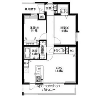 コンフォート結【1階】の間取り