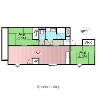 2LDKの間取り画像