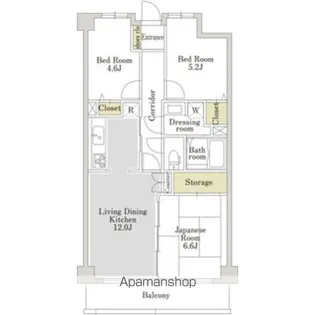 アーバンパーク常盤台公園D【304号室】の間取り