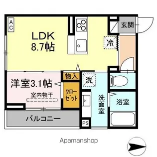 JーROOM妃 VII番館 屋代駅前【2階】の間取り