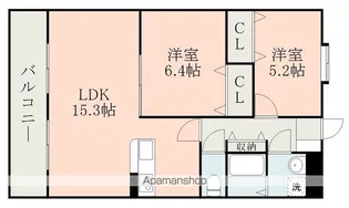 グランベリー長嶺南【102号室】の間取り