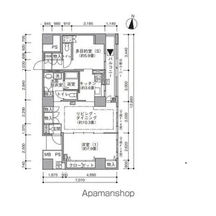 東雲キャナルコートCODAN20号棟【7階】の間取り