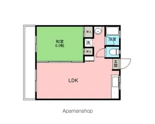 コーポ角【1-1号室】の間取り