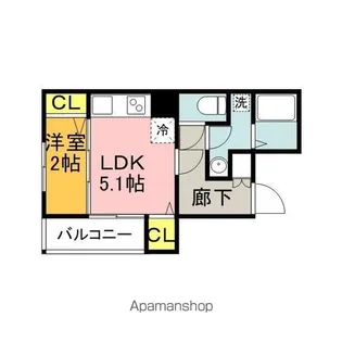 イクシオン博多【7階】の間取り
