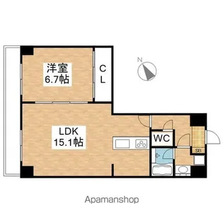 エルミタージュ新栄【7階】の間取り