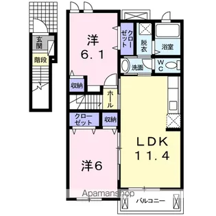 アルダン Ⅱ【2階】の間取り