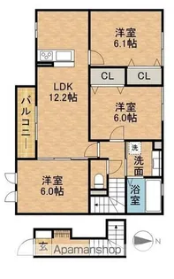 彩A【202号室】の間取り