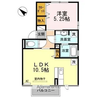 セジュール上ノ山Ⅱ【2階】の間取り