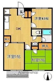 グリーンタウン神木B棟【1階】の間取り