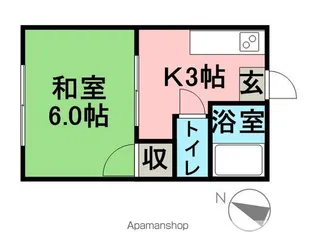 アシオハイツ【202号室】の間取り