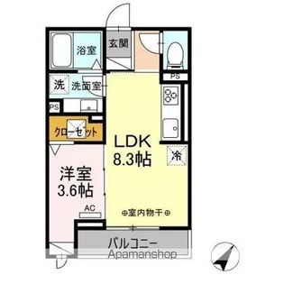 Landscape【103号室】の間取り