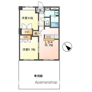 プチベールメゾン【1階】の間取り