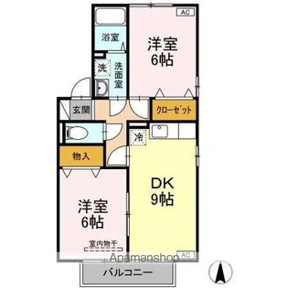 リッツハウス ASUKA B棟【2階】の間取り