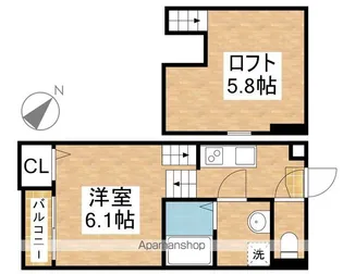 Y’S STAGE 吹上【201号室号室】の間取り