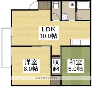 グランドゥールクロズミD【2階】の間取り