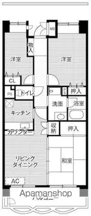 ビレッジハウス潮見タワー1号棟【407号室】の間取り
