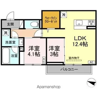 ディアライズ春日町 B棟【3階】の間取り