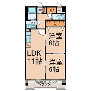 ファミール元柴田東町【203号室号室】の間取り