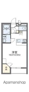 レオパレスノーブル シャトー【2階】の間取り
