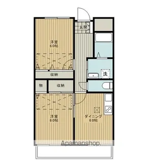 ルネス安積【1階】の間取り