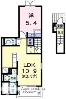 東京都羽村市栄町1丁目【アパート】の間取り