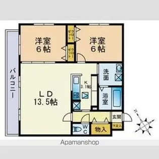 プレシェルト山の手通【3階】の間取り