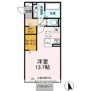 ラ・ヴィータ【1階】の間取り