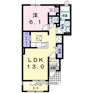 リバーサイド無限Ⅶ【1階】の間取り