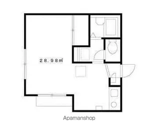 ソレイユ広尾【201号室】の間取り