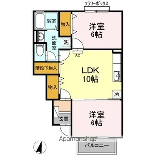パティオ武中【1階】の間取り